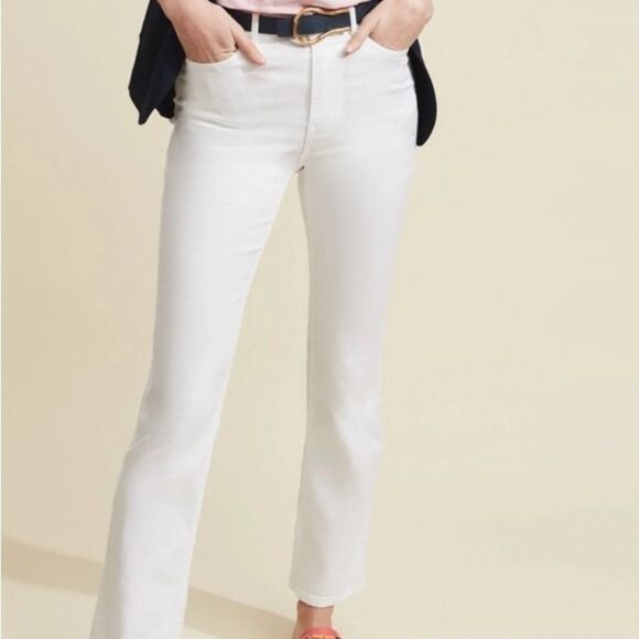 J. McLaughlin - Milburn Kick Flare Jeans - White size 2 - Picture 2 of 9